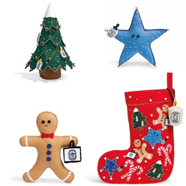 〈上段・下段左〉アーティスト作品 by ルーシー・スパロー 各￥24,750 〈下段右〉アーティスト作品 by ルーシー・スパロー ストッキング ￥33,000（すべて11月21日より限定発売予定）