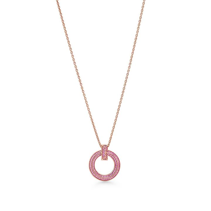 「ティファニーTワン」日本限定ペンダント（RG×ピンクサファイア）￥891,000