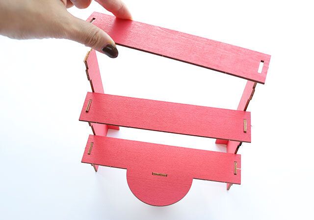 ダイソー 2WAYひな壇 組み立て 縦型