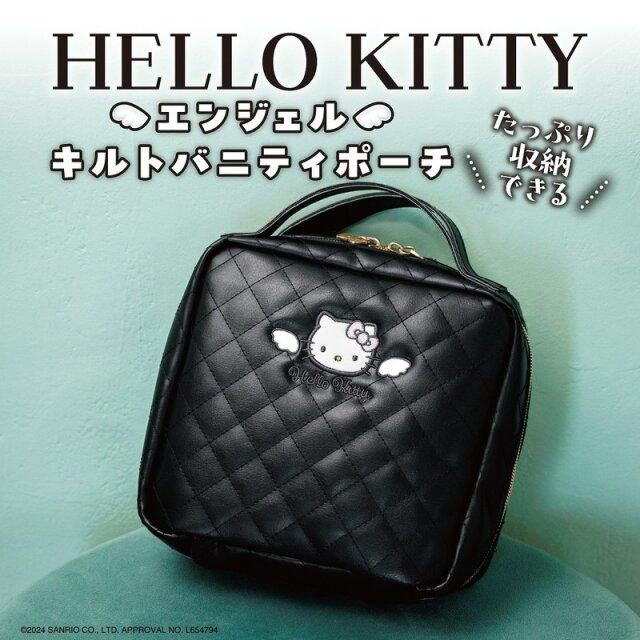 HELLO KITTY エンジェル キルトバニティポーチBOOK