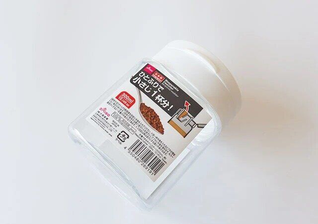 ダイソー 計量できるキャニスター（300mL、角）