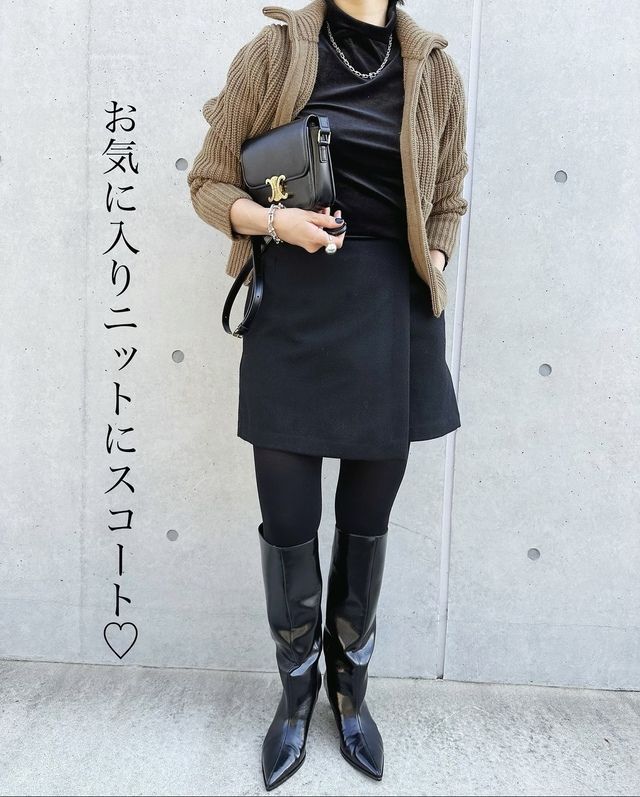 UNIQLOツイードスコート2