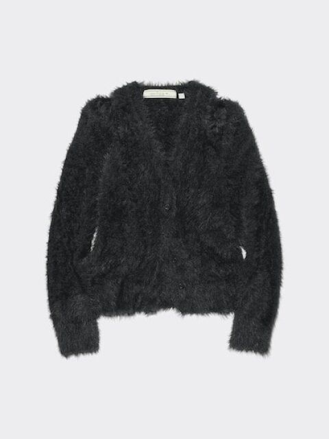 GUとrokhコラボのカットアウトカーディガン