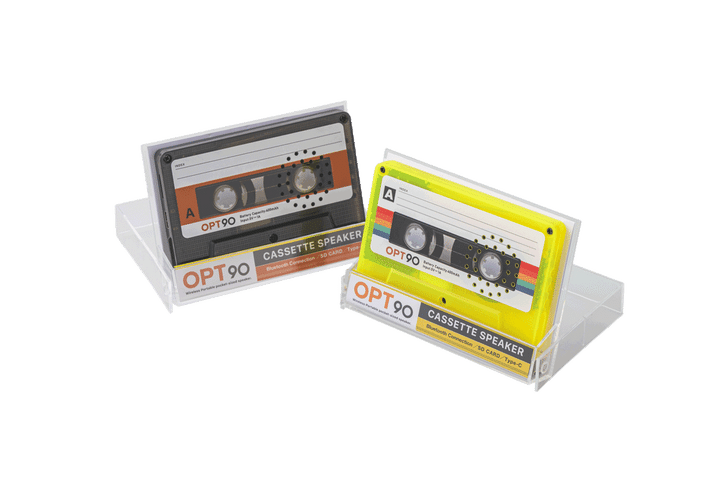 〈Opt!〉のカセットテープ型スピーカー
