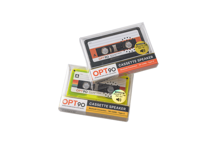 〈Opt!〉のカセットテープ型スピーカー