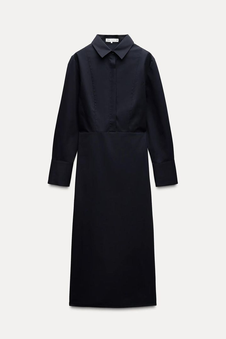 ZARA ZW COLLECTION ウールブレンドボックスプリーツミニ