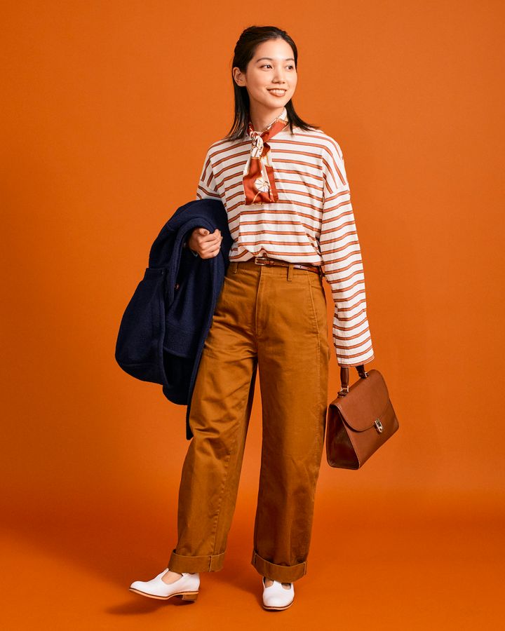 “ボーダーカットソー”のお手本コーデ5選。季節に合う落ち着いた色が鍵【FUDGE FRIEND おしゃれさんの毎日コーディネート】