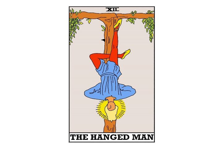《今週のカード》No.12「吊るし人」※カードは筆者作成