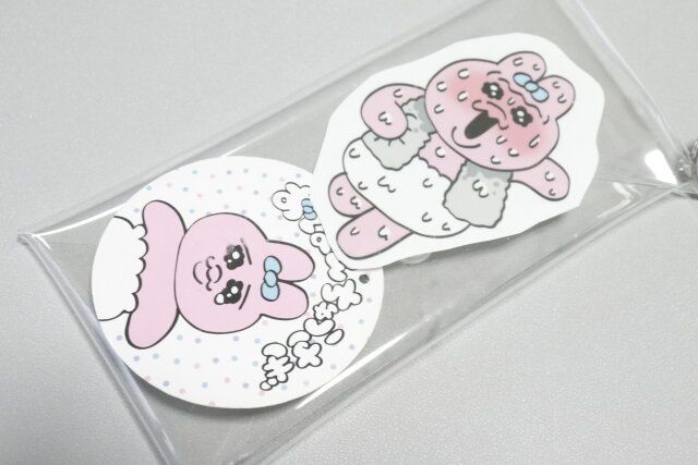 ダイソー カラビナクリアポーチ（ミニポーチ付） 使用例