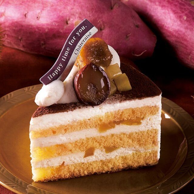 シャトレーゼ 秋限定スイーツ 栗とさつまいものプレミアムショートケーキ