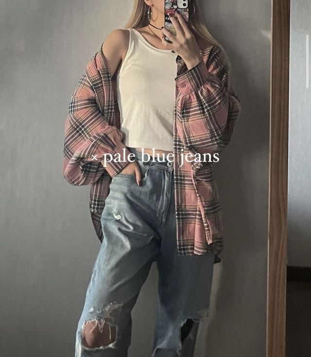 しまむらチェックシャツ1