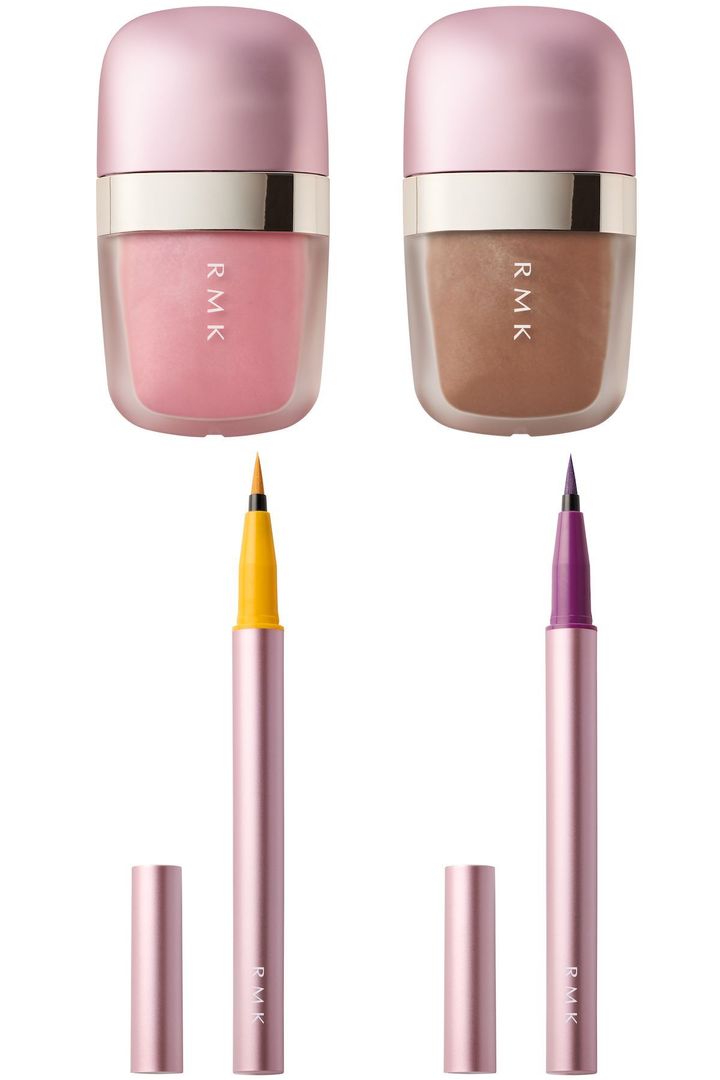 〈上段左から〉リクイドアイズ EX-02、EX-03 各￥3,850 〈下段左から〉ザ ピンク ハイ リクイドアイライナー 01、02 各￥3,300（すべて11月1日より限定発売）