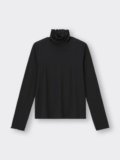 GU トップス タートルネック リブ