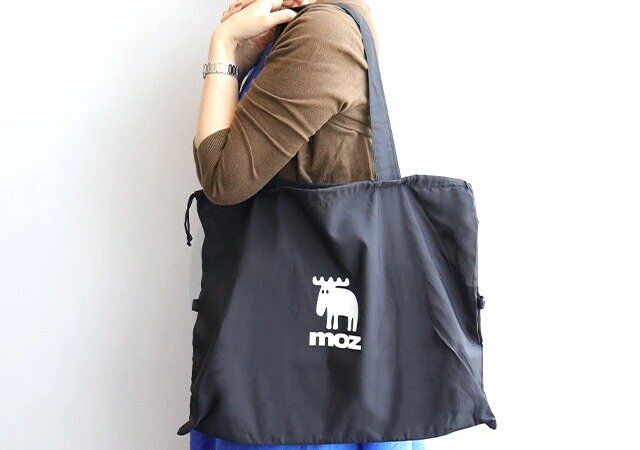 moz［モズ］折りたためて変形できる！3WAYエコトートバッグ＆ウォールステッカー BLACK ver．