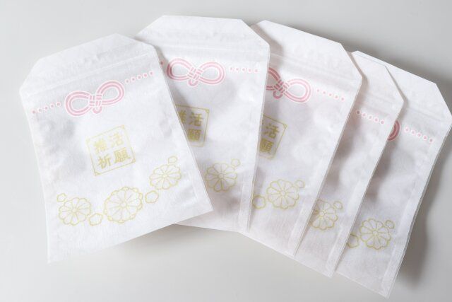 セリア 御守りギフトバッグ5P マチ有り 推し デザイン違い