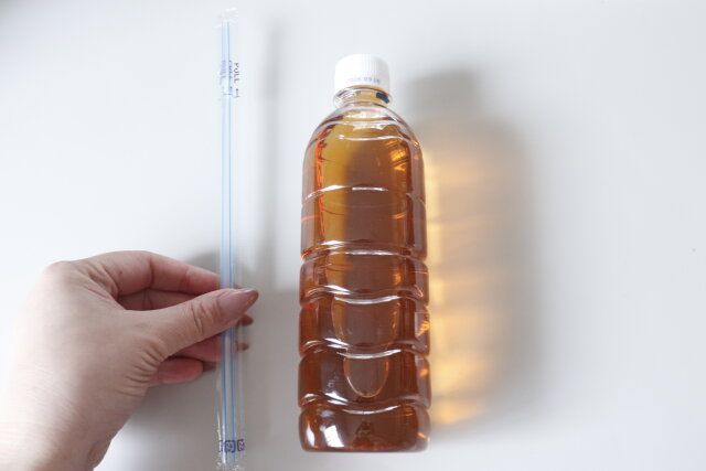 セリア ペットボトル用ストロー50本入 サイズ感