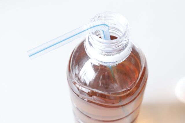 セリア ペットボトル用ストロー50本入 使用例