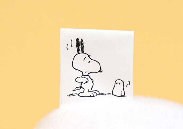 スヌーピーとゴーストのタグが可愛い