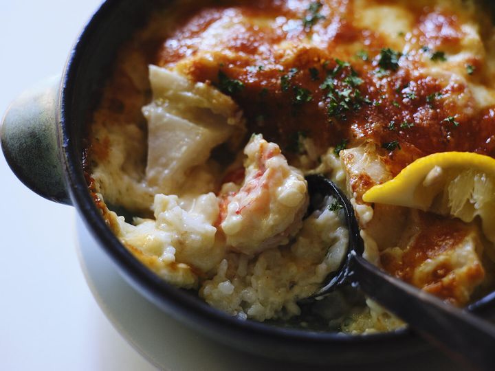 ミルキーで美味しい“海老とレンコンのドリア”