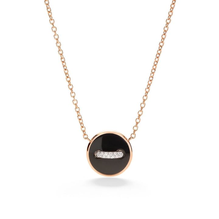 「ポムポムドット」ペンダント（RG×オニキス×マザーオブパール×ダイヤモンド）￥341,000