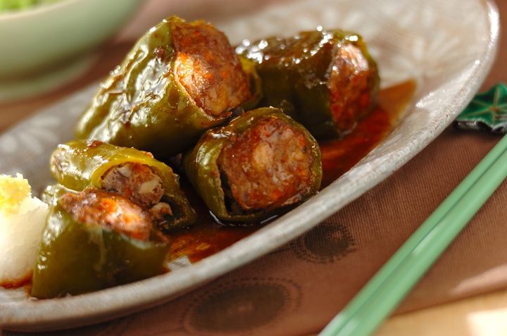 和風ピーマンの肉詰め