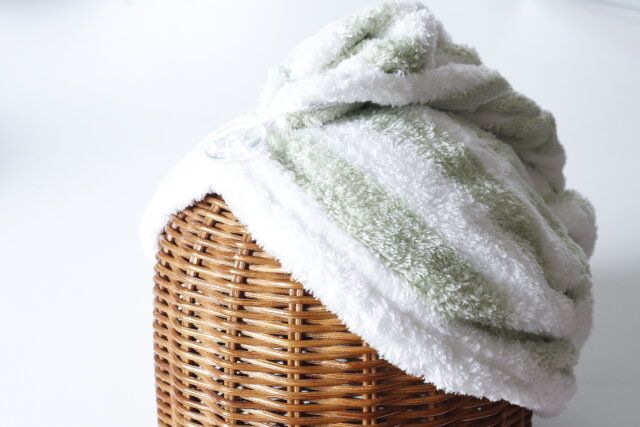 ダイソーのヘアターバンタオルの使用例