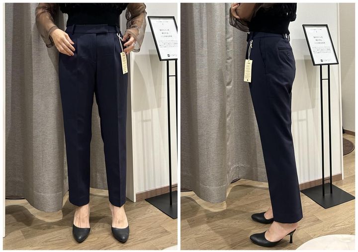 画像: 【PLST】PLUS STYLEテーパードパンツ（ウォームリザーブ）（マシンウォッシャブル/吸湿発熱/セットアップ可能）¥12,000 www.plst.com