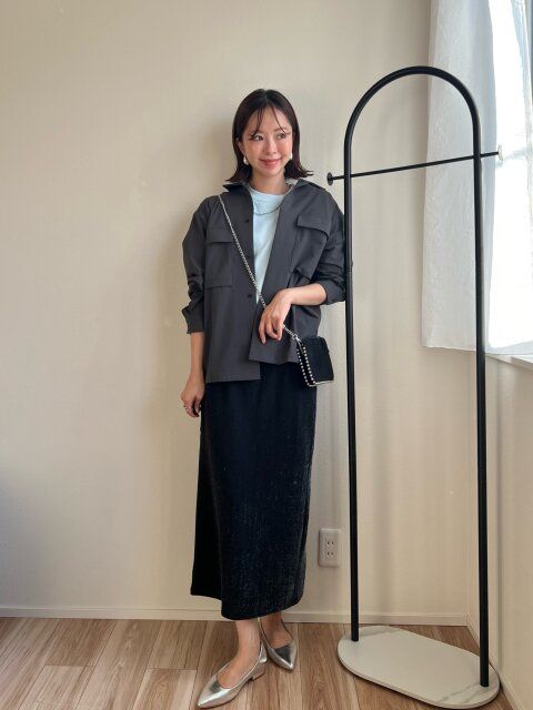 ユニクロスウェットシャツとブルゾンコーデ