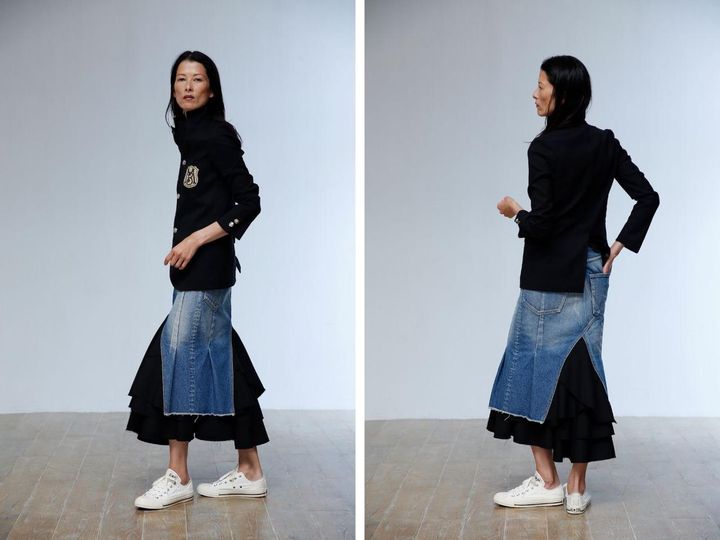 画像: 「5POCKET REMAKE FRILL SK DENIM WOOL」¥209,000※2024年11月13日発売予定 出典：マディソンブルー