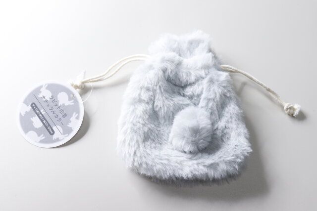 セリア ラビット巾着ナチュラルカラー 商品タグ