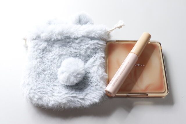 セリア ラビット巾着ナチュラルカラー サイズ感