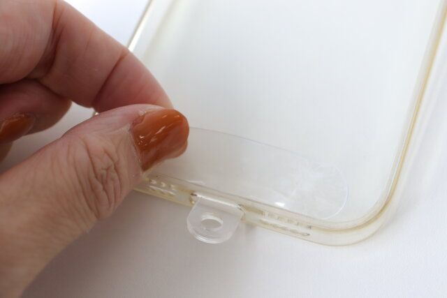 ダイソー スマホケース用 太紐ハンドストラップ ブルー 使用方法