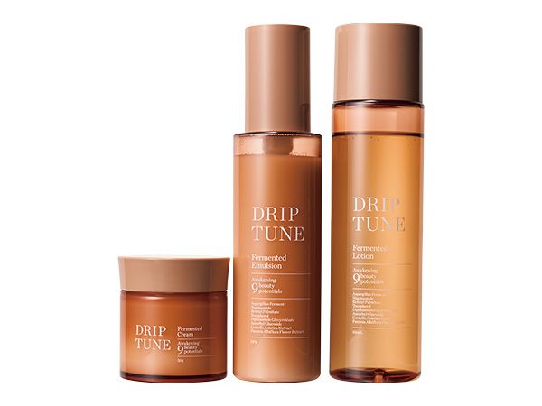 【左】発酵クリーム 【中】発酵エマルジョン 【右】発酵ローション