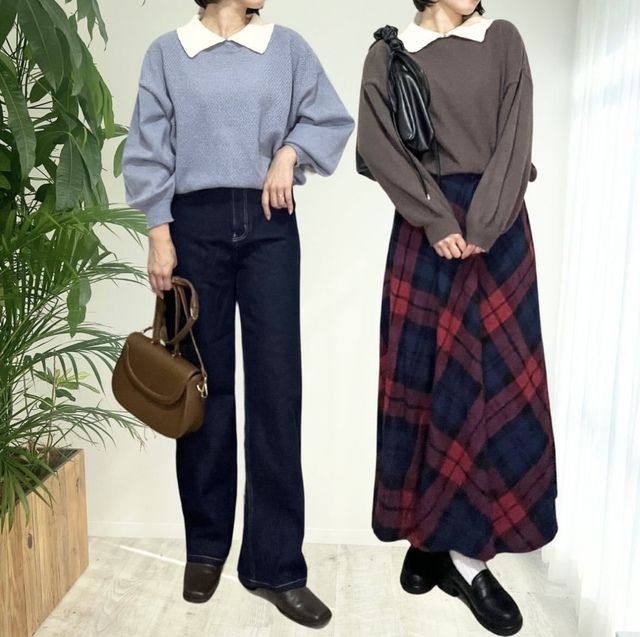 しまむら襟付きニット1