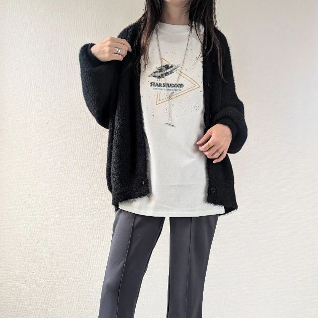 TT*SAYシャギーCDを着たコーデ