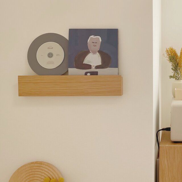 無印良品 壁に付けられる家具 長押マグネット付き レコードやCDを飾る