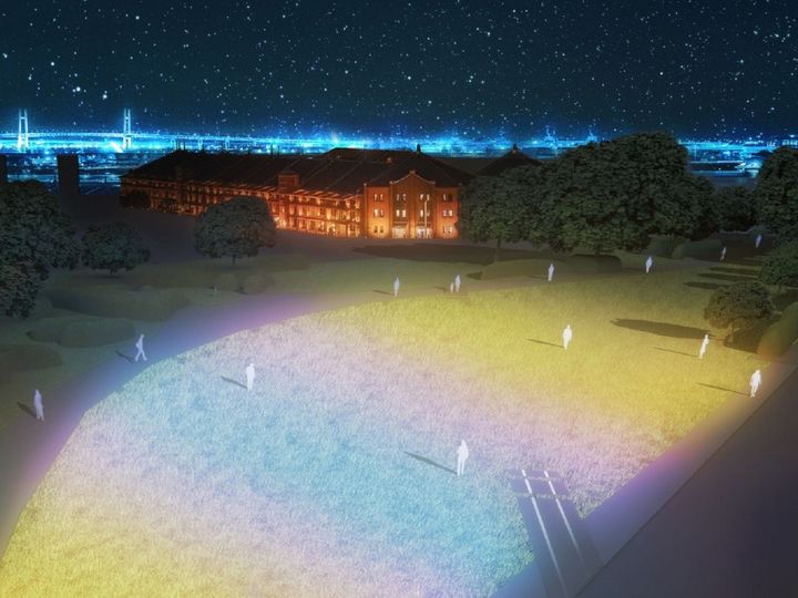 新港中央公園「つながる光の芝生」