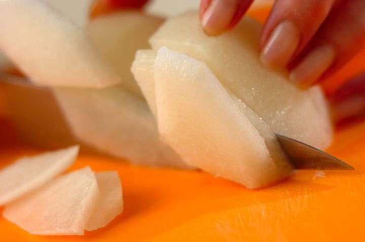 梨のスムージーの下準備1