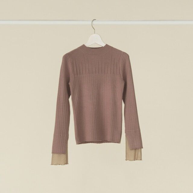 しまむらのレイヤード風ニットプルオーバー