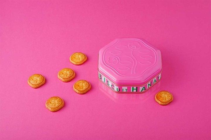 花椿ビスケット24枚入限定缶 ピンクポップ