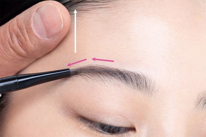 40代メイク アラフォー 眉毛 太眉 描き方 グレー ペンシル