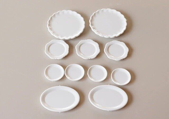 ダイソー ミニチュア食器ホワイト セット