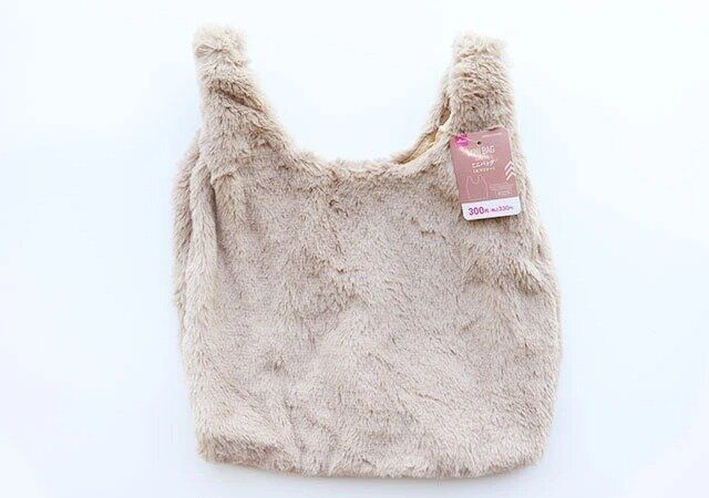 ダイソー エコファー ミニバッグ