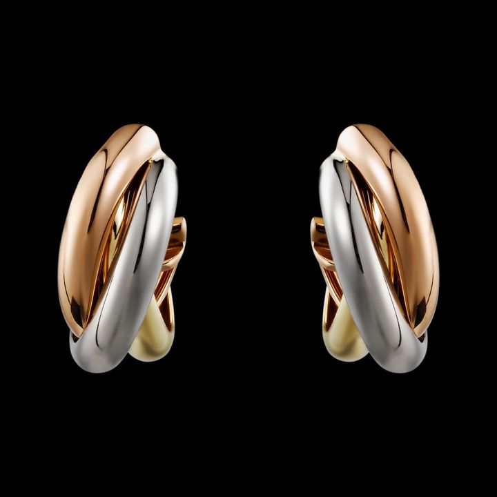 画像: 【カルティエ】「トリニティ イヤリング」（ホワイトゴールド、ピンクゴールド、イエローゴールド）￥500,500（税込）Katel Riou © Cartier