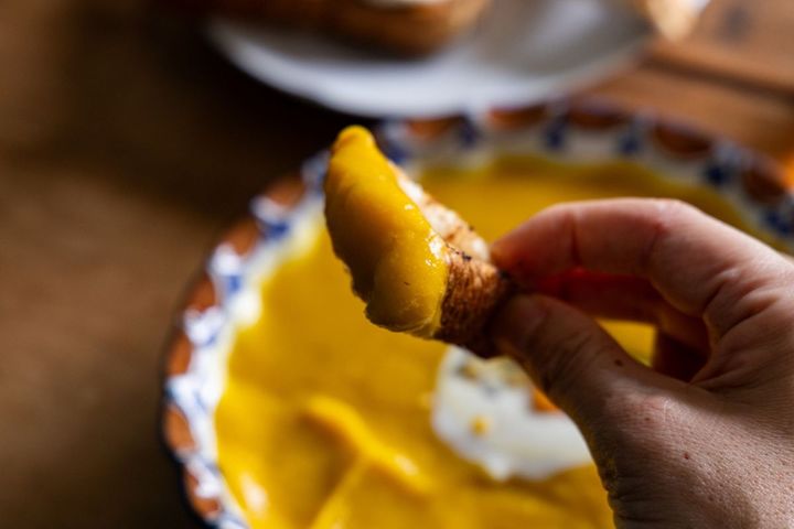 ねっとりとしているからパンに吸わせやすい 