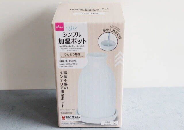 ダイソー 加湿ポット シンプル