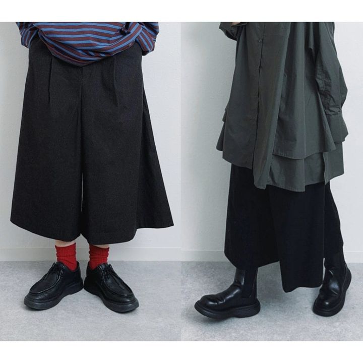 着こなしのコツ② 靴下やシューズがアクセントに！ 【無印良品 ストレッチ起毛クロップドパンツ】