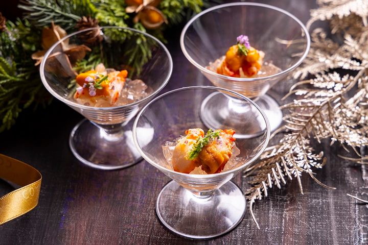 蟹と雲丹のカクテル