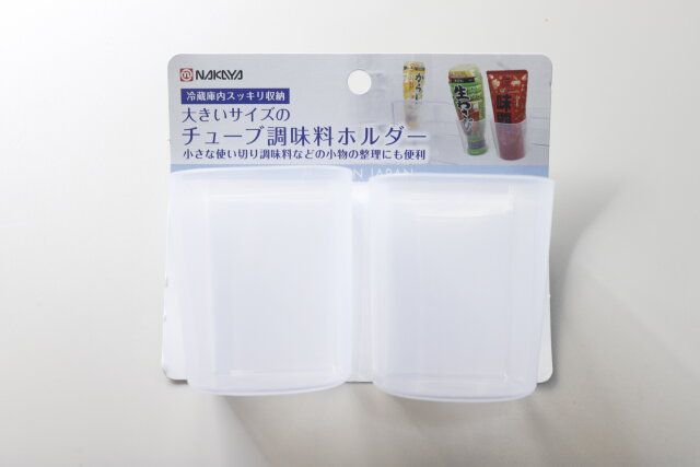 セリアのチューブ調味料ホルダー クリアのパッケージ
