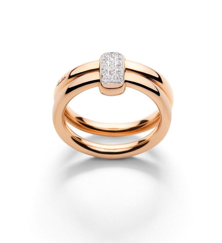「ポメラート トゥギャザー」リング（RG×ダイヤモンド）￥418,000／POMELLATO（ポメラート クライアントサービス）